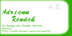 adrienn rendek business card